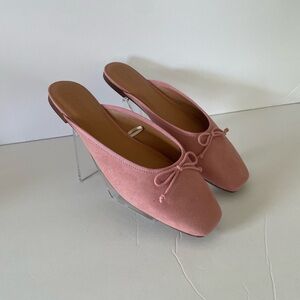 J. Crew Pink Suede Mules
